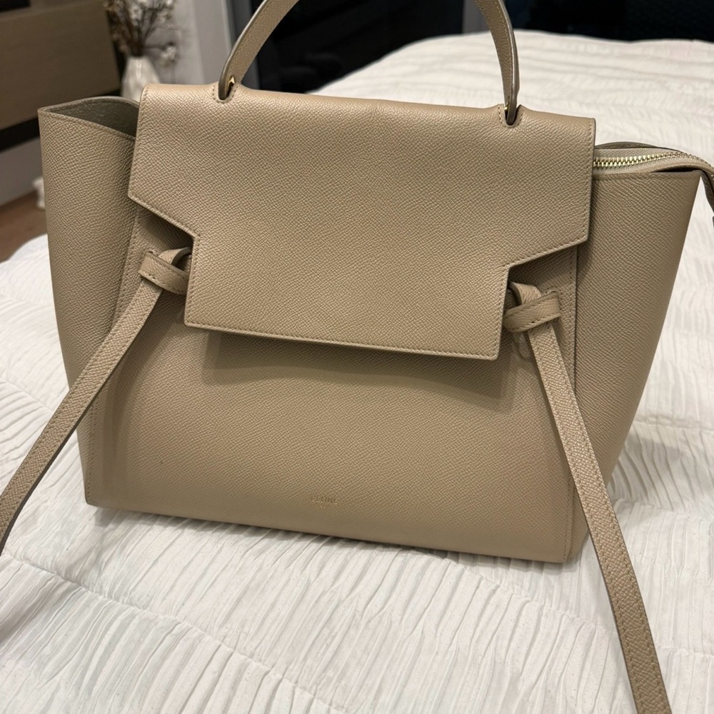 Celine Taupe Mini Belt Bag